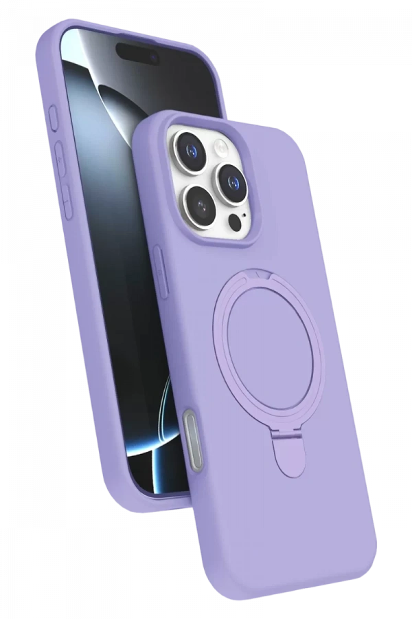 Apple iPhone 16 Pro Max Regal Magsafe Standlı Kapak - Lila
