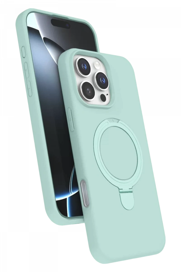 Apple iPhone 16 Pro Max Regal Magsafe Standlı Kapak - Su Yeşili