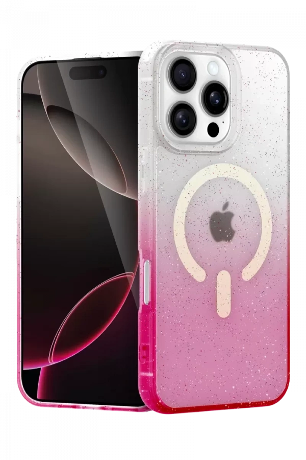 Apple iPhone 16 Pro Pummel Shiny Magsafe Kapak - Pembe