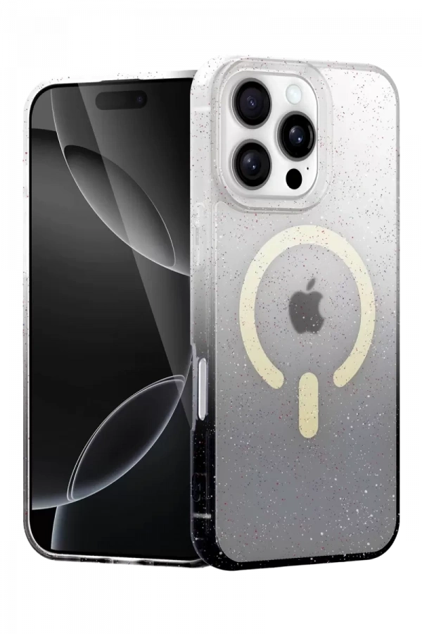 Apple iPhone 16 Pro Pummel Shiny Magsafe Kapak - Siyah