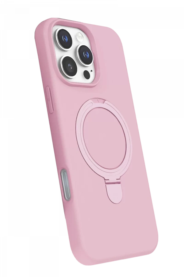 Apple iPhone 16 Pro Regal Magsafe Standlı Kapak - Açık Pembe