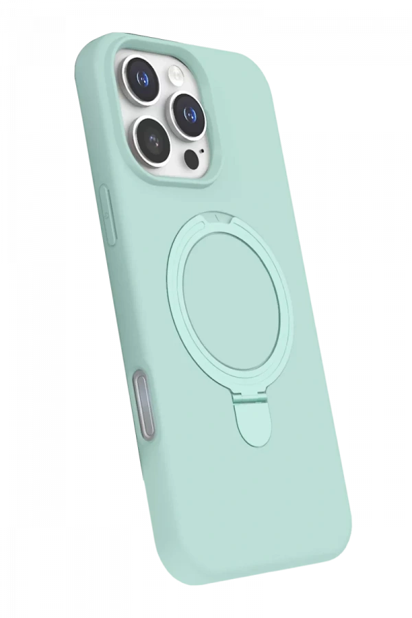 Apple iPhone 16 Pro Regal Magsafe Standlı Kapak - Su Yeşili