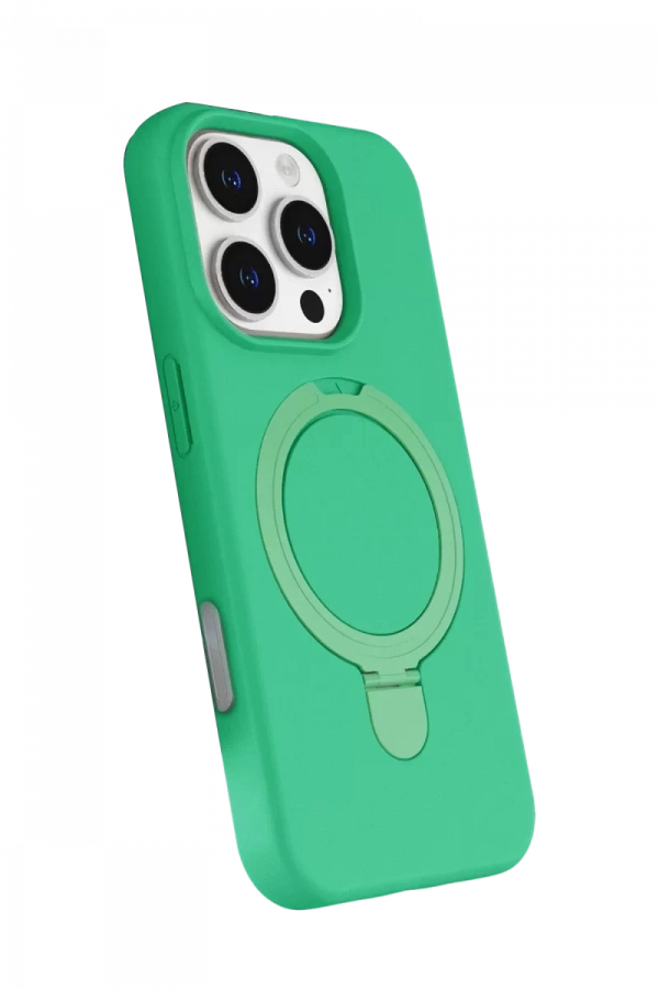 Apple iPhone 16 Pro Regal Magsafe Standlı Kapak - Yeşil