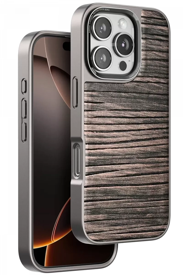 Apple iPhone 16 Pro Wave Kapak - Kahverengi