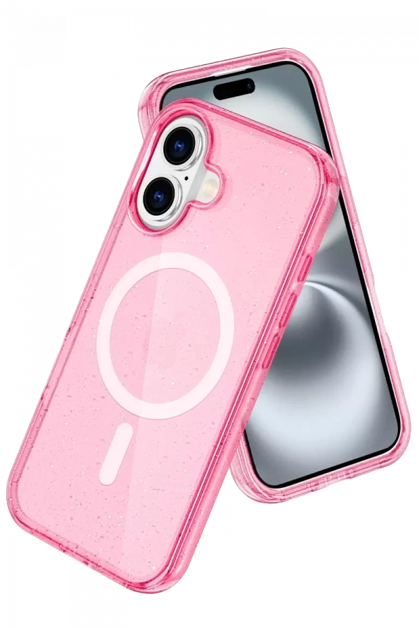 Apple iPhone 16 Star Magsafe Kapak - Pembe