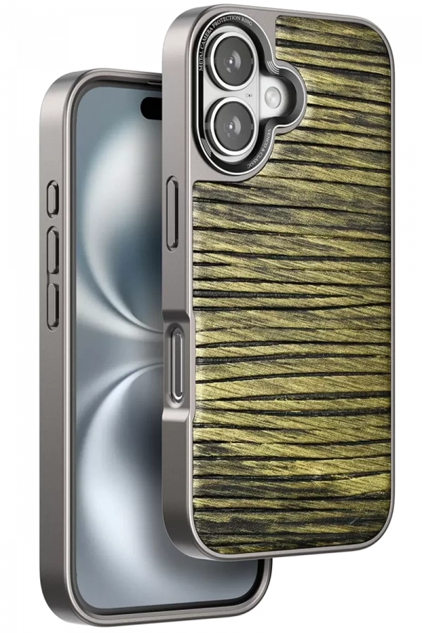 Apple iPhone 16 Wave Kapak - Koyu Kahve