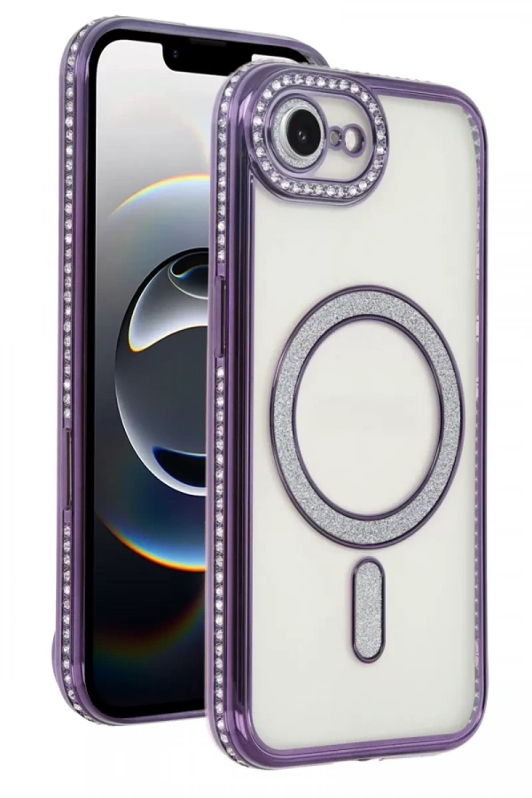 Apple iPhone 16E Joke Simli Magneticsafe Kılıf - Derin Mor