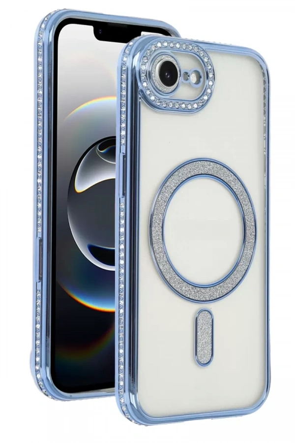 Apple iPhone 16E Joke Simli Magneticsafe Kılıf - Mavi