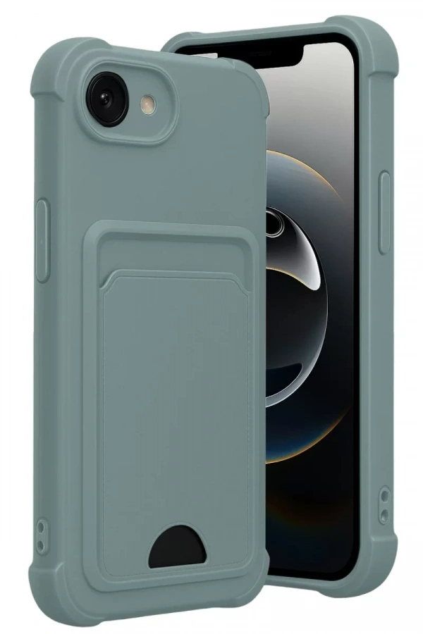 Apple iPhone 16E Kelvin Kartvizitli Silikon - Açık Yeşil