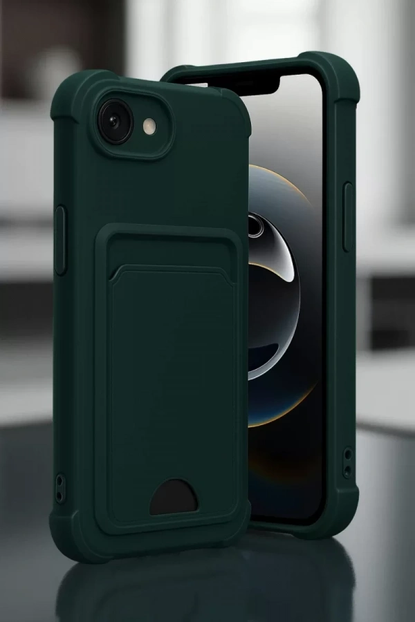 Apple iPhone 16E Kelvin Kartvizitli Silikon - Açık Yeşil