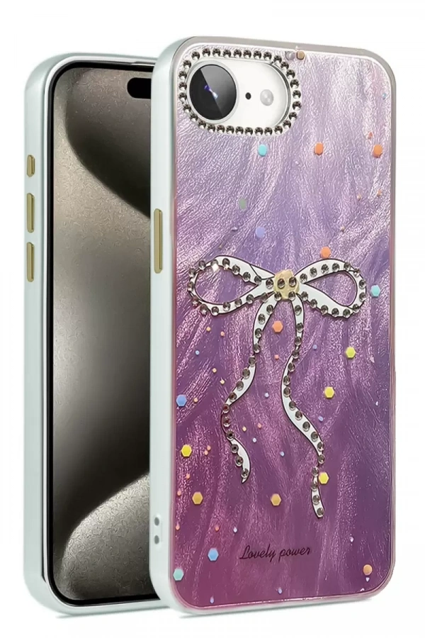 Apple iPhone 16E Kılıf Blade Aynalı Desenli Kapak - Desen 1