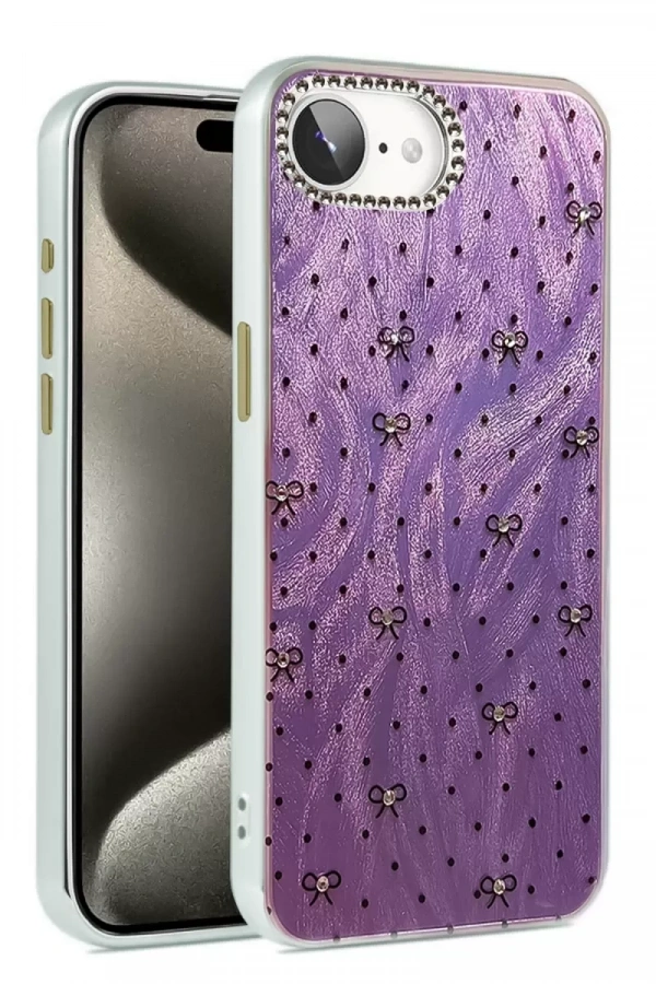 Apple iPhone 16E Kılıf Blade Aynalı Desenli Kapak - Desen 2
