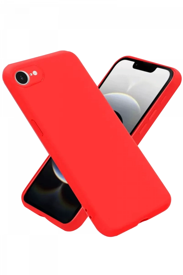 Apple iPhone 16E Kılıf First Silikon - Kırmızı