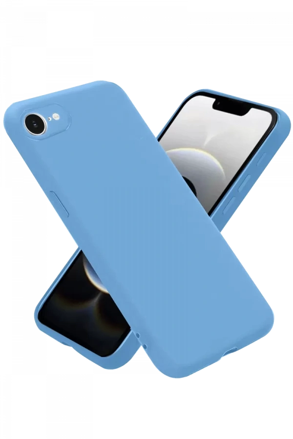 Apple iPhone 16E Kılıf Nano içi Kadife Silikon - Mavi