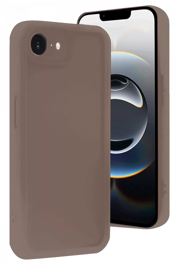 Apple iPhone 16E Kılıf Viera Silikon - Kahverengi