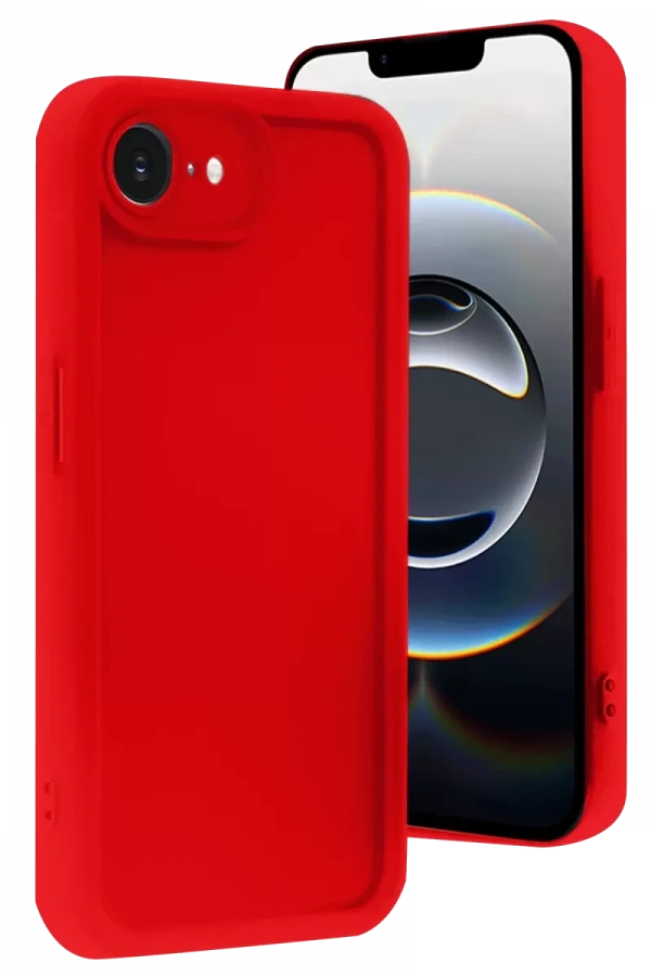 Apple iPhone 16E Kılıf Viera Silikon - Kırmızı