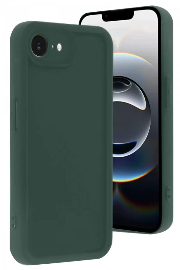 Apple iPhone 16E Kılıf Viera Silikon - Koyu Yeşil