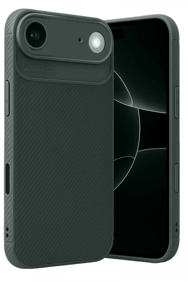 Apple iPhone 17 Air Auto Focus Karbon Kapak - Koyu Yeşil