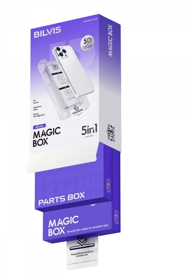 Apple iPhone 17 Air Bilvis 5in1 3D Magic Cam Ekran Koruyucu - Siyah