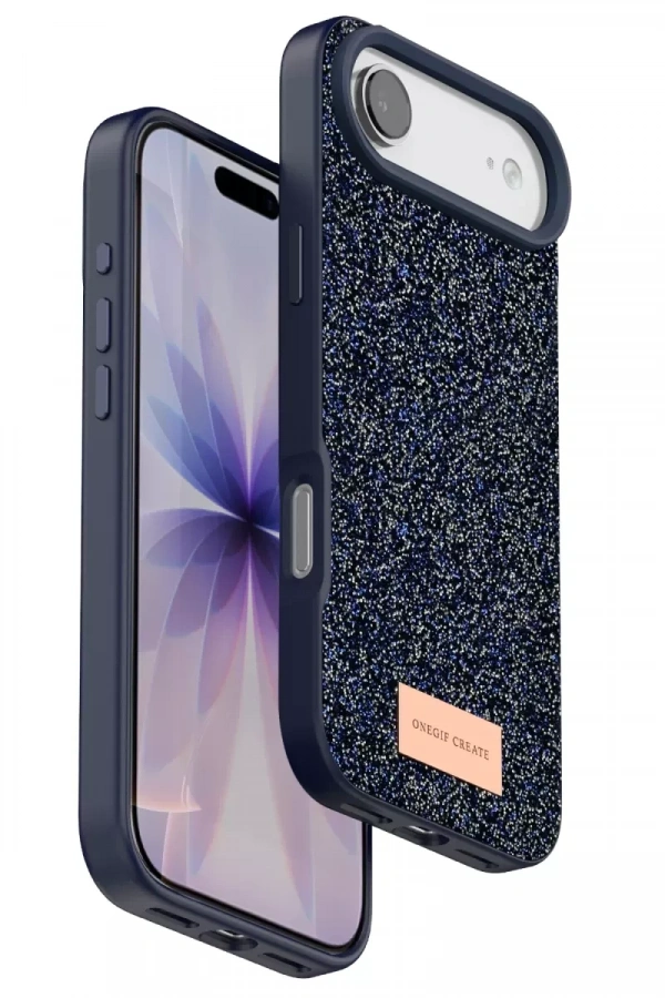 Apple iPhone 17 Air Bright Simli Kapak - Mavi