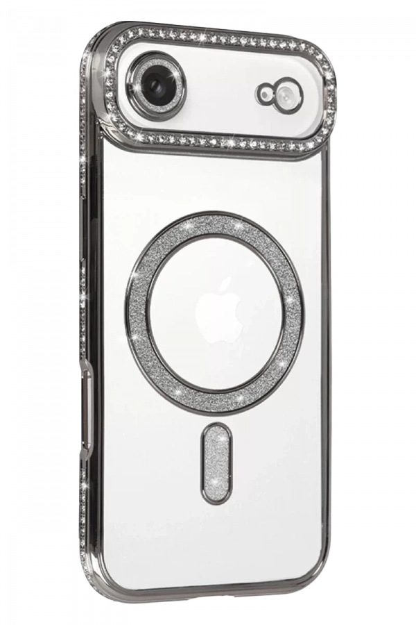 Apple iPhone 17 Air Joke Simli Magneticsafe Kılıf - Gümüş