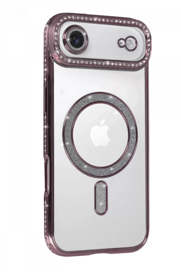Apple iPhone 17 Air Joke Simli Magneticsafe Kılıf - Pembe