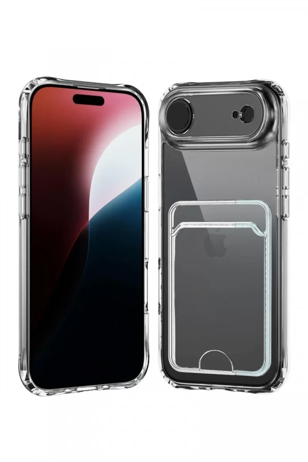 Apple iPhone 17 Air Kart Şeffaf Silikon - Şeffaf