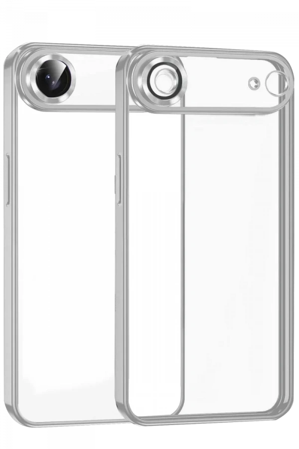 Apple iPhone 17 Air Lensli Silikon - Gümüş