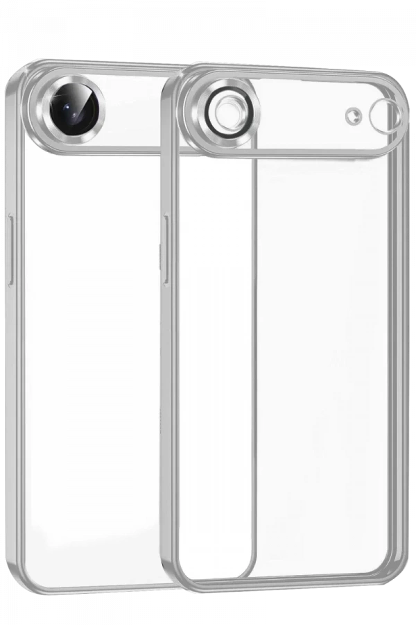 Apple iPhone 17 Air Lensli Silikon - Gümüş