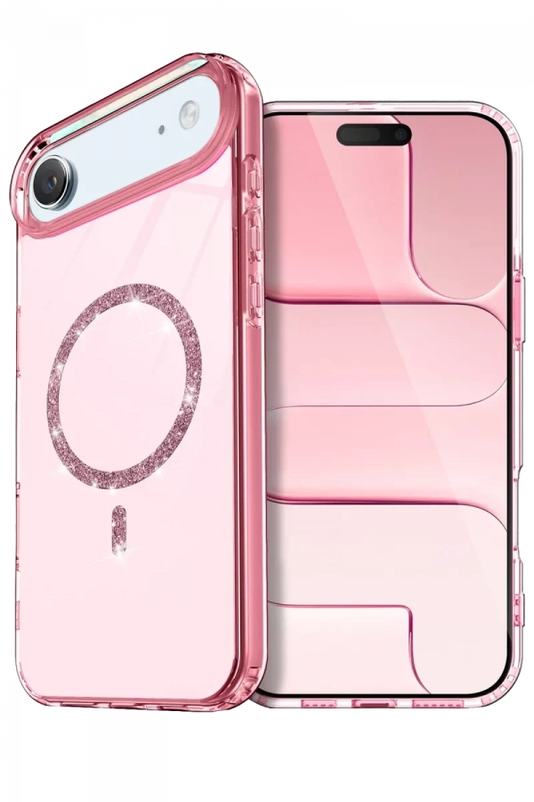 Apple iPhone 17 Air Live Diamond Magsafe Kapak - Pembe