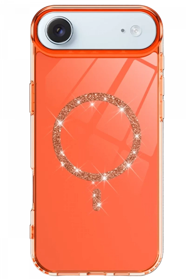 Apple iPhone 17 Air Live Diamond Magsafe Kapak - Turuncu