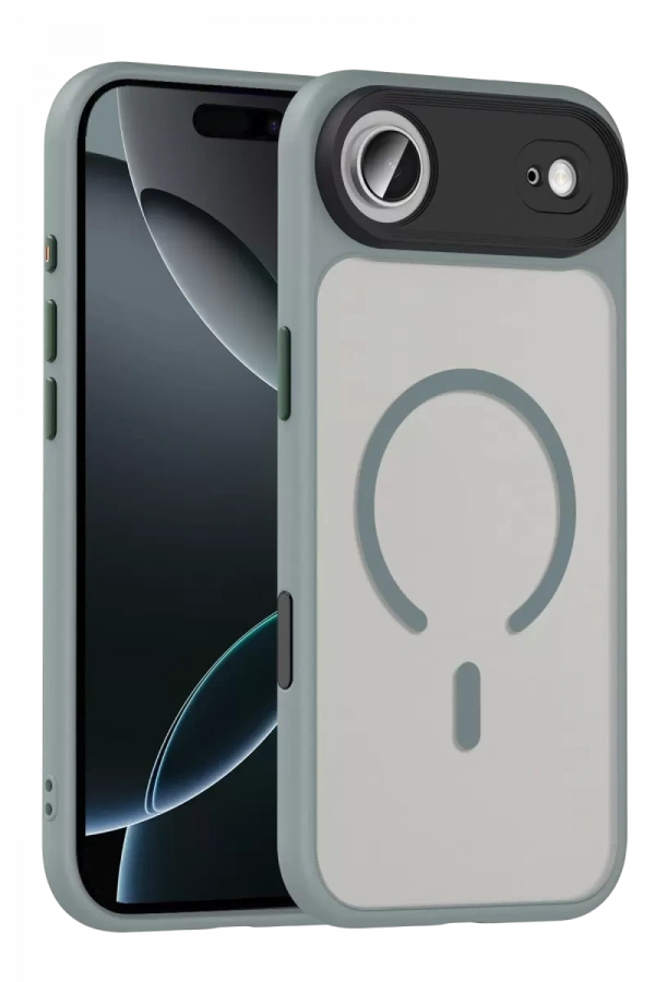 Apple iPhone 17 Air Megane Magsafe Kapak - Titan Gri