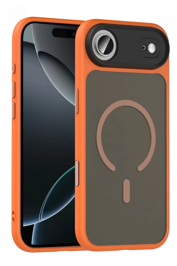 Apple iPhone 17 Air Megane Magsafe Kapak - Turuncu