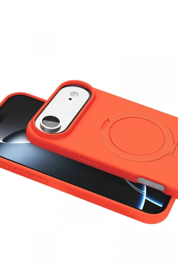 Apple iPhone 17 Air Regal Magsafe Standlı Kapak - Turuncu