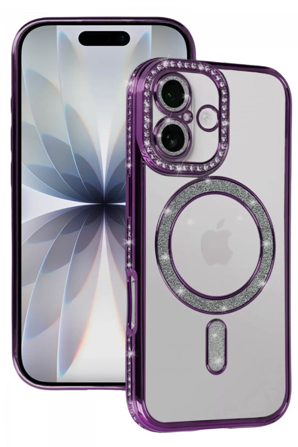Apple iPhone 17 Joke Simli Magneticsafe Kılıf - Derin Mor