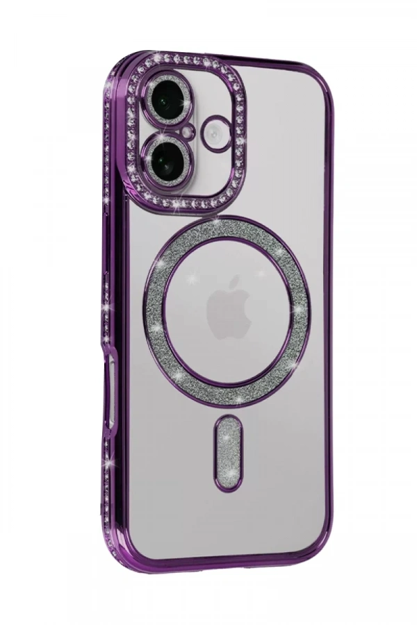 Apple iPhone 17 Joke Simli Magneticsafe Kılıf - Derin Mor