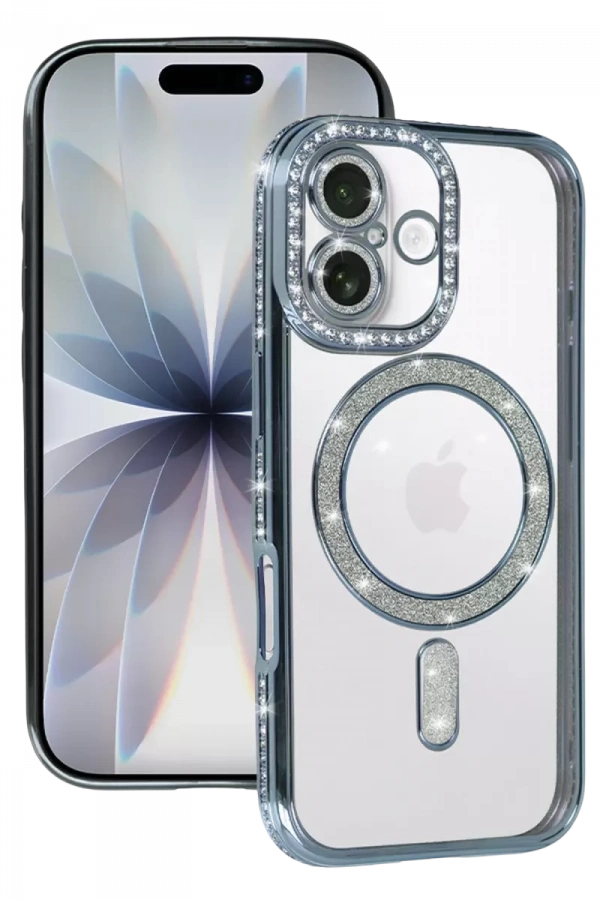 Apple iPhone 17 Joke Simli Magneticsafe Kılıf - Mavi