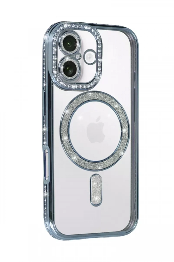 Apple iPhone 17 Joke Simli Magneticsafe Kılıf - Mavi