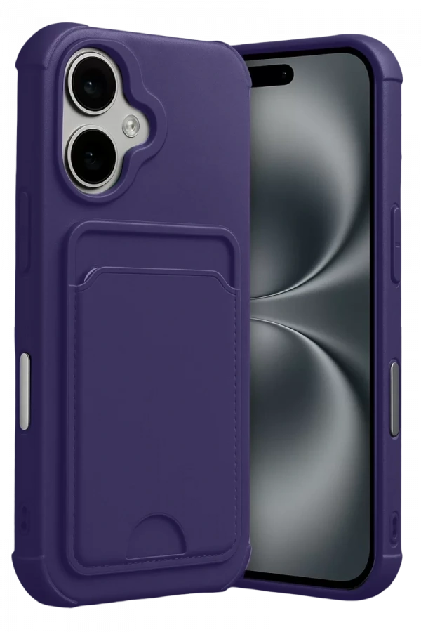Apple iPhone 17 Kelvin Kartvizitli Silikon - Derin Mor