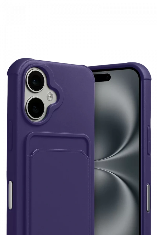 Apple iPhone 17 Kelvin Kartvizitli Silikon - Derin Mor