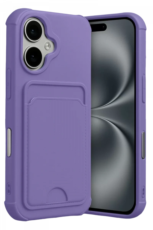 Apple iPhone 17 Kelvin Kartvizitli Silikon - Lila