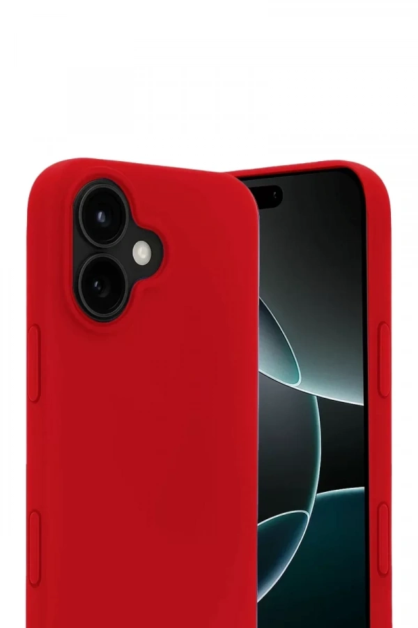 Apple iPhone 17 Nano içi Kadife Silikon - Kırmızı