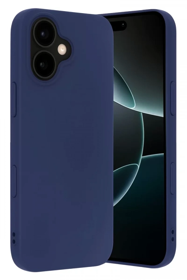 Apple iPhone 17 Nano içi Kadife Silikon - Lacivert