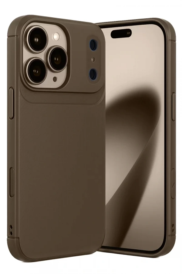 Apple iPhone 17 Pro Auto Focus Karbon Kapak - Kahverengi