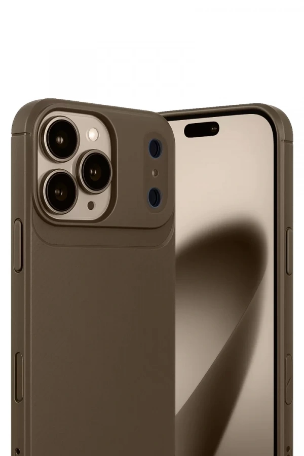 Apple iPhone 17 Pro Auto Focus Karbon Kapak - Kahverengi