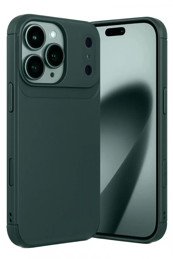Apple iPhone 17 Pro Auto Focus Karbon Kapak - Koyu Yeşil