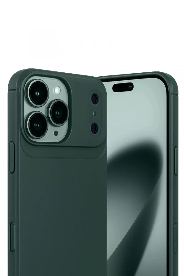 Apple iPhone 17 Pro Auto Focus Karbon Kapak - Koyu Yeşil
