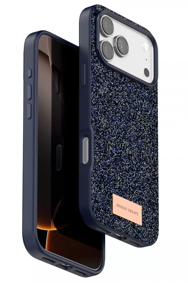 Apple iPhone 17 Pro Bright Simli Kapak - Mavi