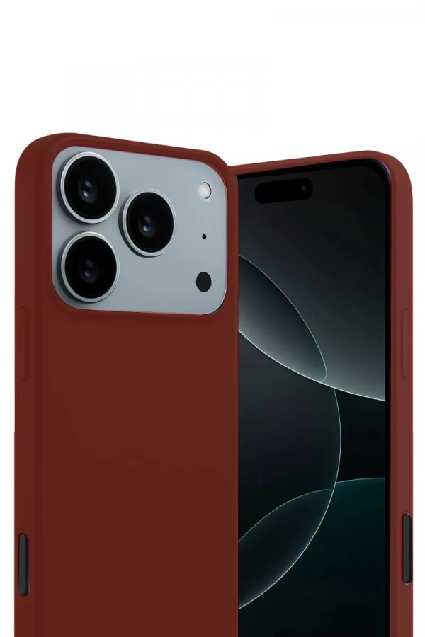 Apple iPhone 17 Pro First Silikon - Bordo