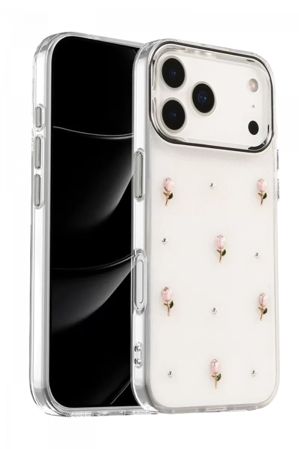 Apple iPhone 17 Pro Fiyonk Desenli Kapak - Desen 6